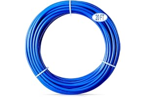 PURENAT 20FT 1/4 Inch O.D.RO Water Tubing,NSF Certified Pipe for RO(Reverse Osmosis) Water Purifier Filter System,BPA free Flexible Plastic Hose(blue)
