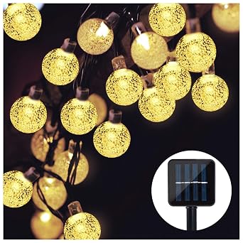 Solar Lichterkette Außen Kristall Kugeln Mrtwinklelight 30er Led Garten Licht Wasserfest Gartenlicht Mit Lichtsensor Von Iihome 45 Meter