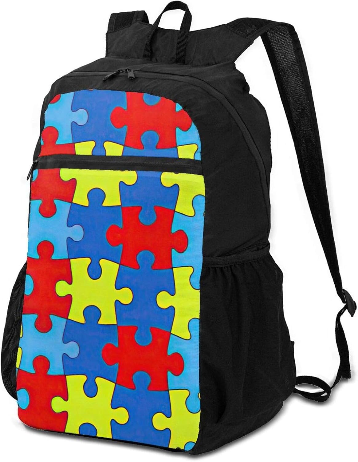 Autism Awareness Puzzle Jigsaw (2) Backpack Travel Laptop Daypack