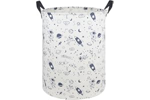 FXOCSHE Space Planet hamper,Kids waterproof canvas foldable laundry basket,Space astronauts rocket Kid's laundry baskets,Toy storage basket for kids,Girls Room Decor,Gift basket(spaceman)