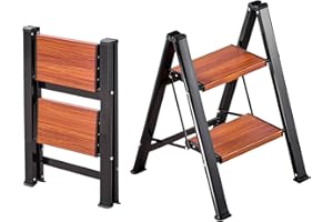 VEVOR 2 Step Ladder, Folding Step Stool with Wide Anti-Slip Pedal and Comfort Handgrip, Lightweight 330 lbs Capacity Portable