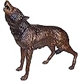 Design Toscano The Howl of the Wild Wolf Cast Bronze Garden Statue