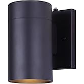 Canarm Dawn 1-Light Outdoo Lantern Black Wall Mounted Automatic Dusk-to-Dawn Sensor, Wet-Rated Exterior Lighting for Porch, P
