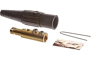 Marinco CLS20MB-A CLS Series Cam Type, Series 16 Inline, Single Pin Connector, 400 Amp, 600 Volt, 2-2/0 AWG, Male - Black (A)