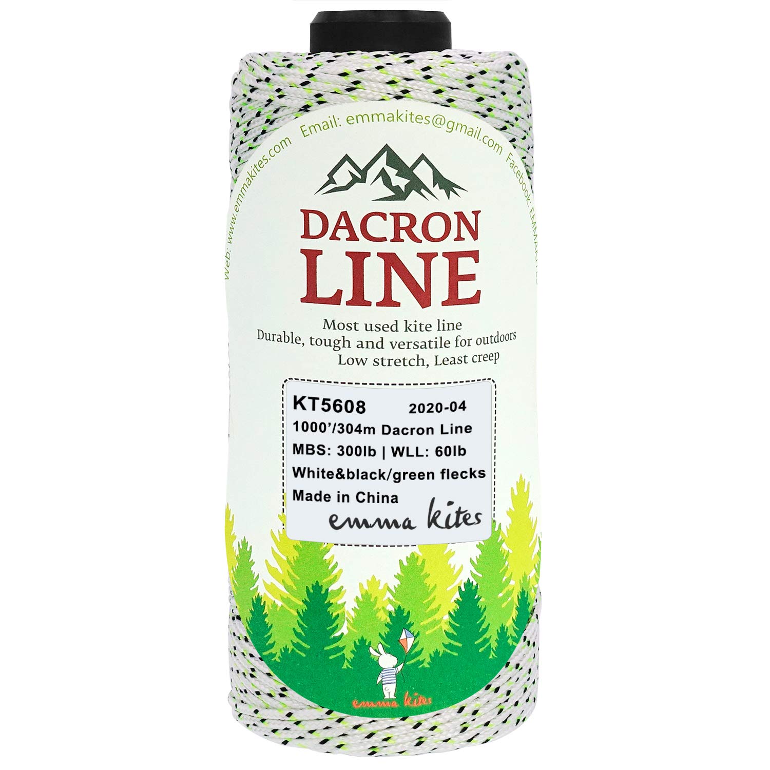 emma kites 300Lbs 304Meter Braided Dacron Kite Line String Contrasting Color for Kite Flying Outdoor Activities