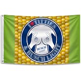 3x5 Feet Multicolor Funny Quote Flag with Two Brass Grommets - Single Sided LGBT Tities Banner for Wall Decoration - Funny Corn Wall Flags for Decor College Dorm Room