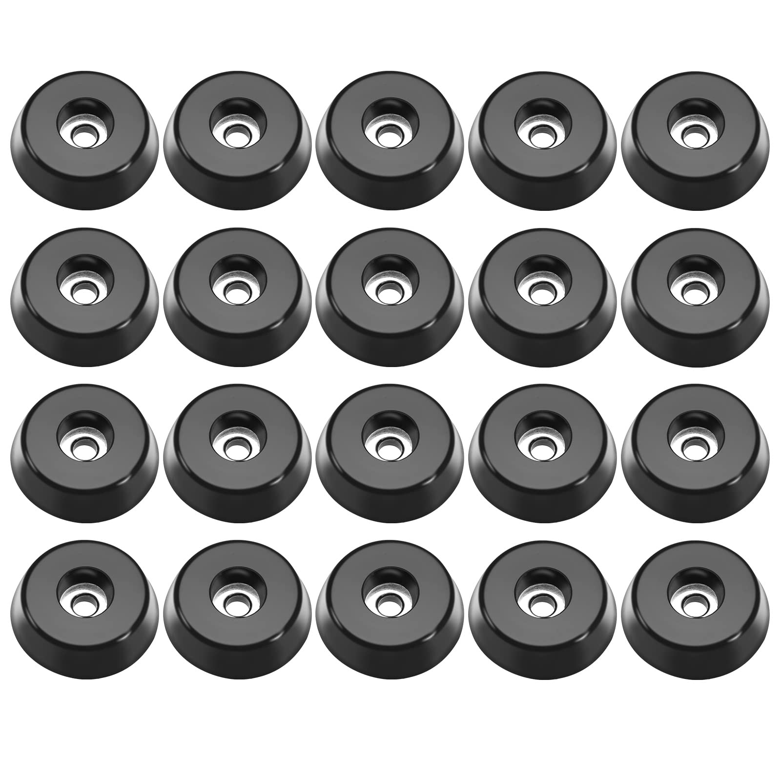 SG Store 20PCS Rubber Feet Round Bumper Furniture Table Printer Chopping Board Speaker Floor Protector Cabinet Leg Pads D18x15xH5mm