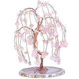 Rockcloud Rose Quartz Crystal Tree for Home Office