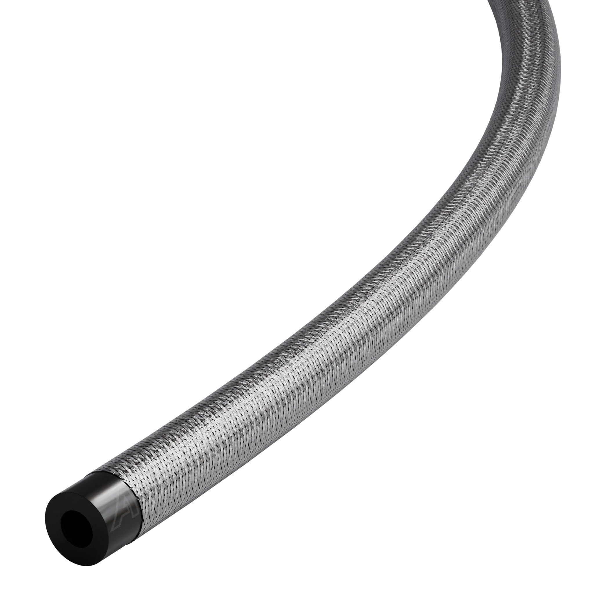 6mm (1/4 Inch) Stainless Steel Overbraided Rubber Fuel Oil Water Coolant Radiator Braided Hose 4 Metre Silver