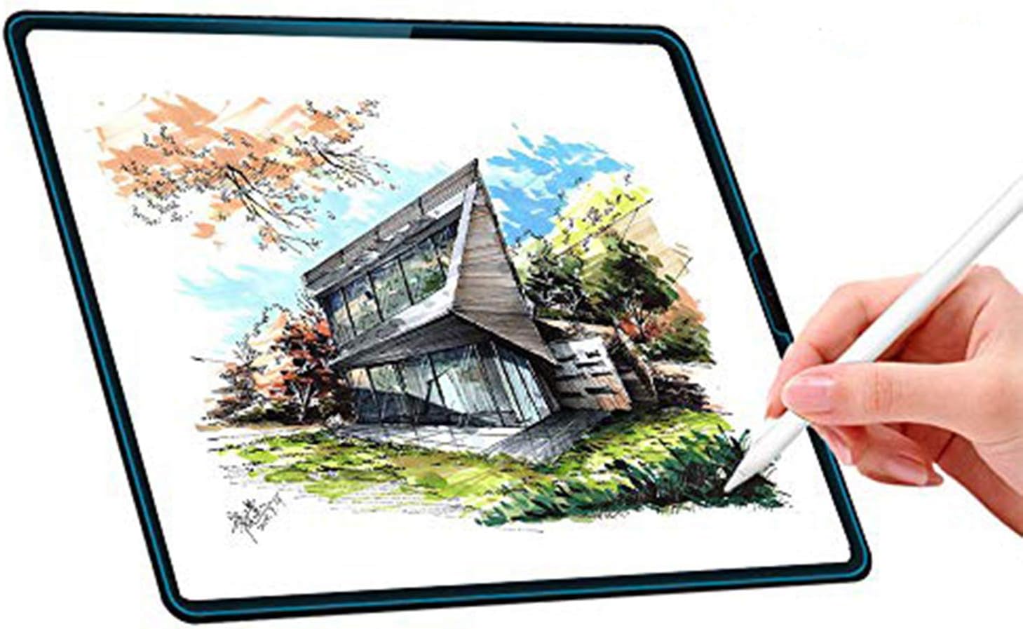2PCS Paperfeel i Pad Pro 11" Screen Protector-Anti Glare High Touch Sensitivity Screen PET Matte Film Compatible with i Pad 2018/19 Release/Apple Pencil Compatible 11 Inch i Pad & Face ID