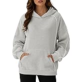 ZAFUL Womens Seam Oversized Hoodies Fleece Comfy Sweatshirts Fall Fashion Casual Pullover Tops 2025 Winter Clothes