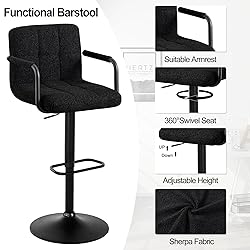 Furniliving Bar stools Set of 4, Bar stools, Swivel