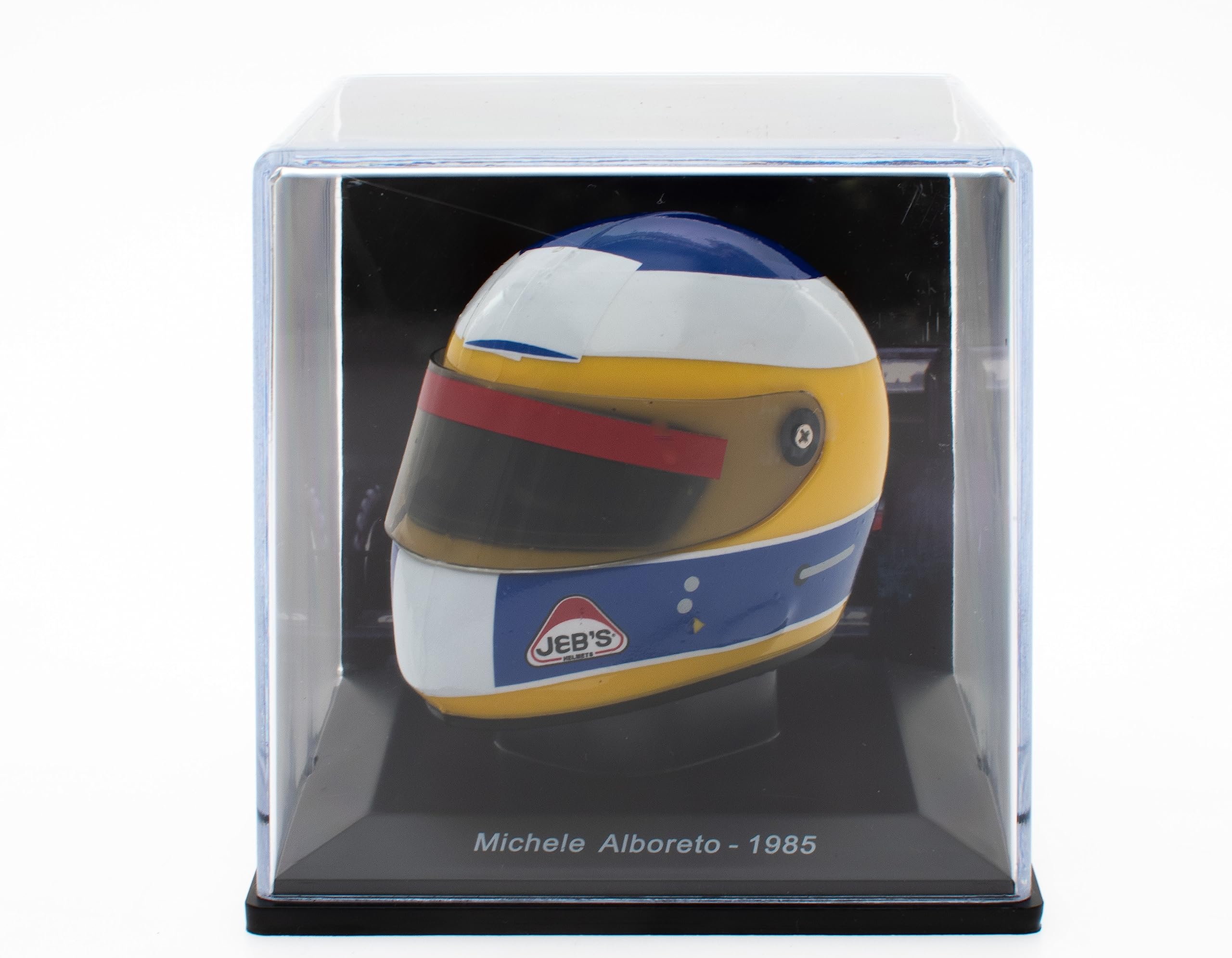 OPO 10 - Formula 1 Helmet Compatible with Ferrari F1: Michele Alboreto 1985-1/5 Scale - CAS09