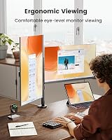 ErGear Dual Monitor Stand 13-32 Inch Adjustable Tilt Swivel Rotate 360 VESA view 9