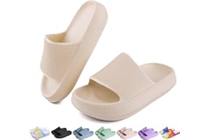 OUYADU Kids Cloud Slides Boys Girls Flip Flops Slip On Beach Sandals Youth Pool Shower Shoes EVA Summer Slippers（11 Little Kids - 6 Big Kids）