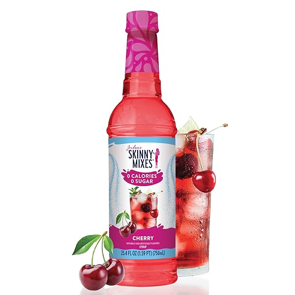 JORDAN’S SKINNY MIXES SUGAR FREE SYRUP, CHERRY FLAVOR,...