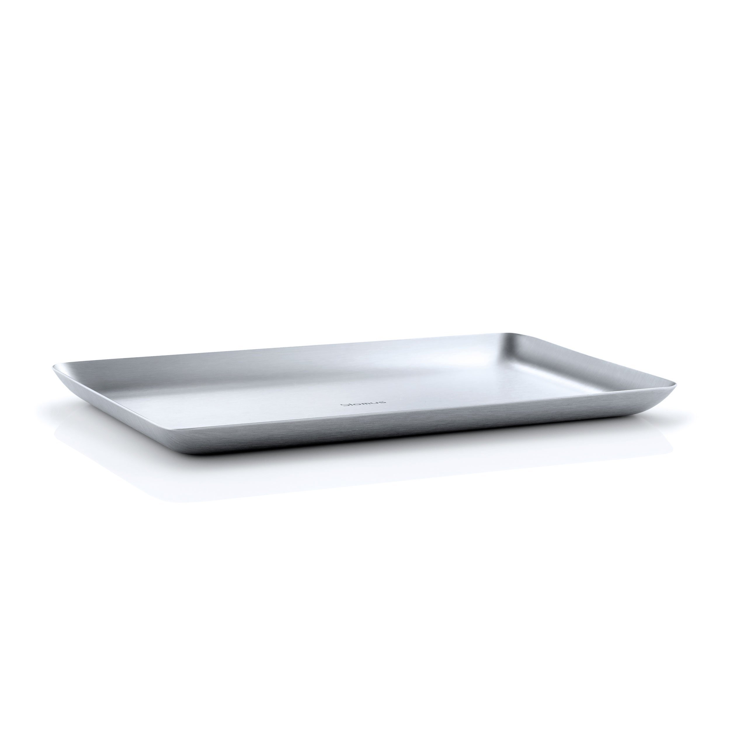 blomus "Basic Matt Brushed Tray, Stainless Steel, 15 x 25 cm, Silver