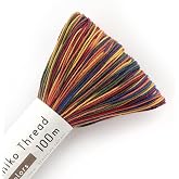 Olympus Col. 304 Sashiko Thread 328.1 ft (100 m) 6 Color Large Roll Parchment Craft