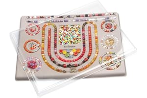 Enrichoice Combo Beading Board with Cover - Grey Flocked Jewelry Design Board for Necklace and Bracelet Making, Beading Mats, Trays, Bead Board for Beading & Jewelry Making