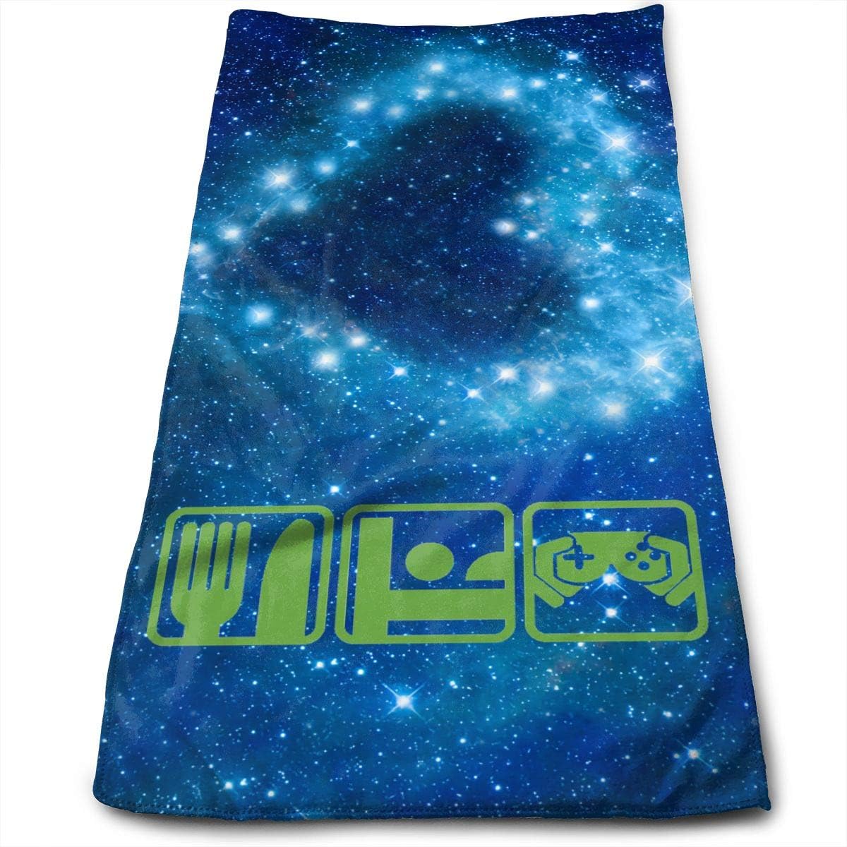 QXLN Video Games Eat Sleep Luxury Towels, Home Cotton Towels, Hotel and Spa