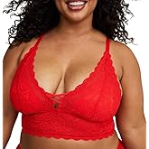 Torrid Women's Plus Size Bra - Lightly Lined Simply Lace XO Front Bralette