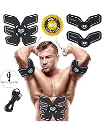 Abs Stimulator Rechargeable Muscle Trainer Ultimate Abs Stimulator Ab Stimulator for Men Women Abdominal Work Out Ads Power Fitness Abs Muscle Training Gear ABS Workout Equipment