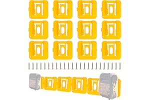 GIPFTYAG 12 Pack Battery Holder for Dewalt 20V Battery Mounts Dock Holder Fit for DCB200 DCB201 DCB202 DCB203 DCB204(w/24 Scr