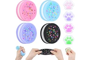 HARKTA Taba Squishy Fidget Toys,Cookie Taba Squishy Toys,Ultra-Soft Stress Relief Toys for Kids Adult,Sensory Toys with Cute Design,Anxiety Relief Party Favors