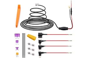 maierke 13FT RJ11 Style Radar Detector Hardwire Kit,Quick Connection Plug and Play Cord Cable Set,Include Fuse M1-Q-014