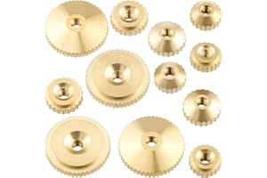 Lekgavd 12pcs Clock Hand Assortment, Brass Replacement Grandfather Wall Mantel Clock Hand Parts - Outer Diameter 10 mm, 6 mm, 5 mm