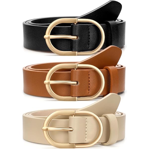 XZQTIVE 3 Pack 2Pack Women Belts For Jeans Dresses Pants Ladies