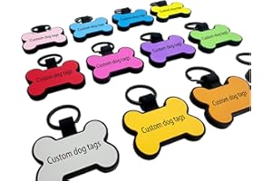 Silent Dog Tag, Personalized Engraved Silicone Dog Name Pet ID Tags, Soundless No More Jingling Dog Tags