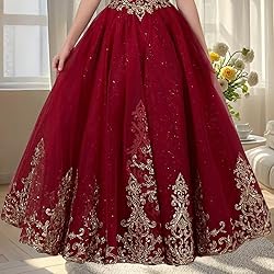 Tulle Flower Girl Dress for Wedding Sparkly