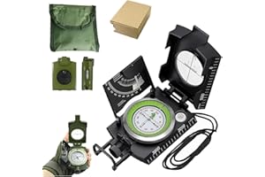 Multifunctional Military Aiming Navigation Compass Compass, Luminous Waterproof Sighting Compasses with Inclinometer, High Pr
