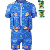 Summshall Toddler Swimsuit with Floatation, Baby Boys Girls Floating Bathing Suit Floatie Swim Suit for Summer Beach