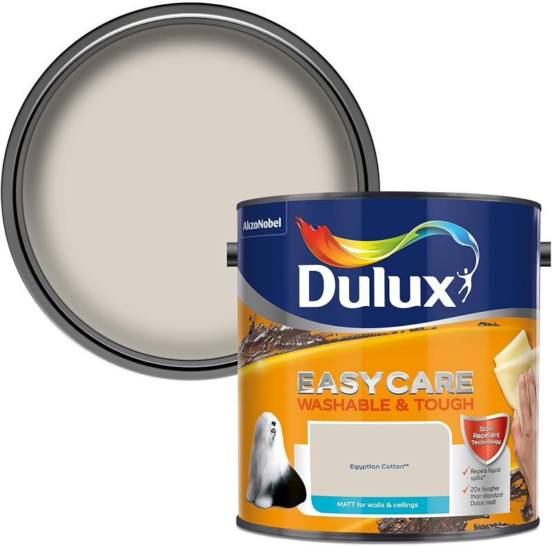 Dulux Easycare Washable Matt Emulsion Paint Egyptian Cotton 2.5L