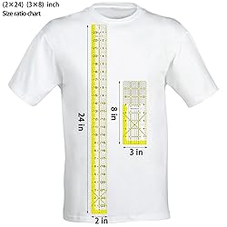 Acrylic Ruler 7 Piece Set, Non Slip Rings 50