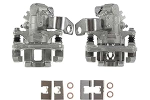 ANGYMECK Pair Rear Disc Brake Caliper Assy W/Bracket for 2006-2014 2015 Honda Civic for 2006-2011 Acura CSX for 2013-2018 ILX 1.3L 1.5L 1.8L 2.0L 2.4L FWD,19-B3299, 19-B3298, 19-3299, 19-3298