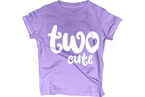 Lalo & Luna Two Cute 2nd Birthday Outfit T-Shirt for 2 Year Old Girl - Second Bday Toddler