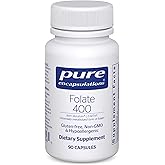 Pure Encapsulations Folate 400 | Metafolin L-5-MTHF Supplement to Support Cardiovascular, Cellular, and Neural Health* | 90 Capsules