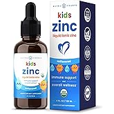 NutraChamps Liquid Zinc Drops for Kids, Ionic Zinc Drops Enhanced with Vitamin C for Children, Sugar-Free 4 oz, Vegan & Non-GMO, Tangerine, 60 Servings, 2 Month Supply
