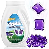 Heigble 240 Count Laundry Detergent Pods Bulk Laundry Detergent Soap Pacs Ultra Concentrated for Clean Clothes Stain Fighting Fresh Scent(Lavender Scent)