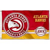 Atlanta Hawks Dual Logo Indoor Outdoor Flag Banner