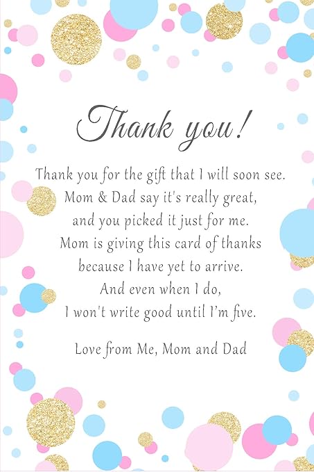 personalized baby shower thank you cards