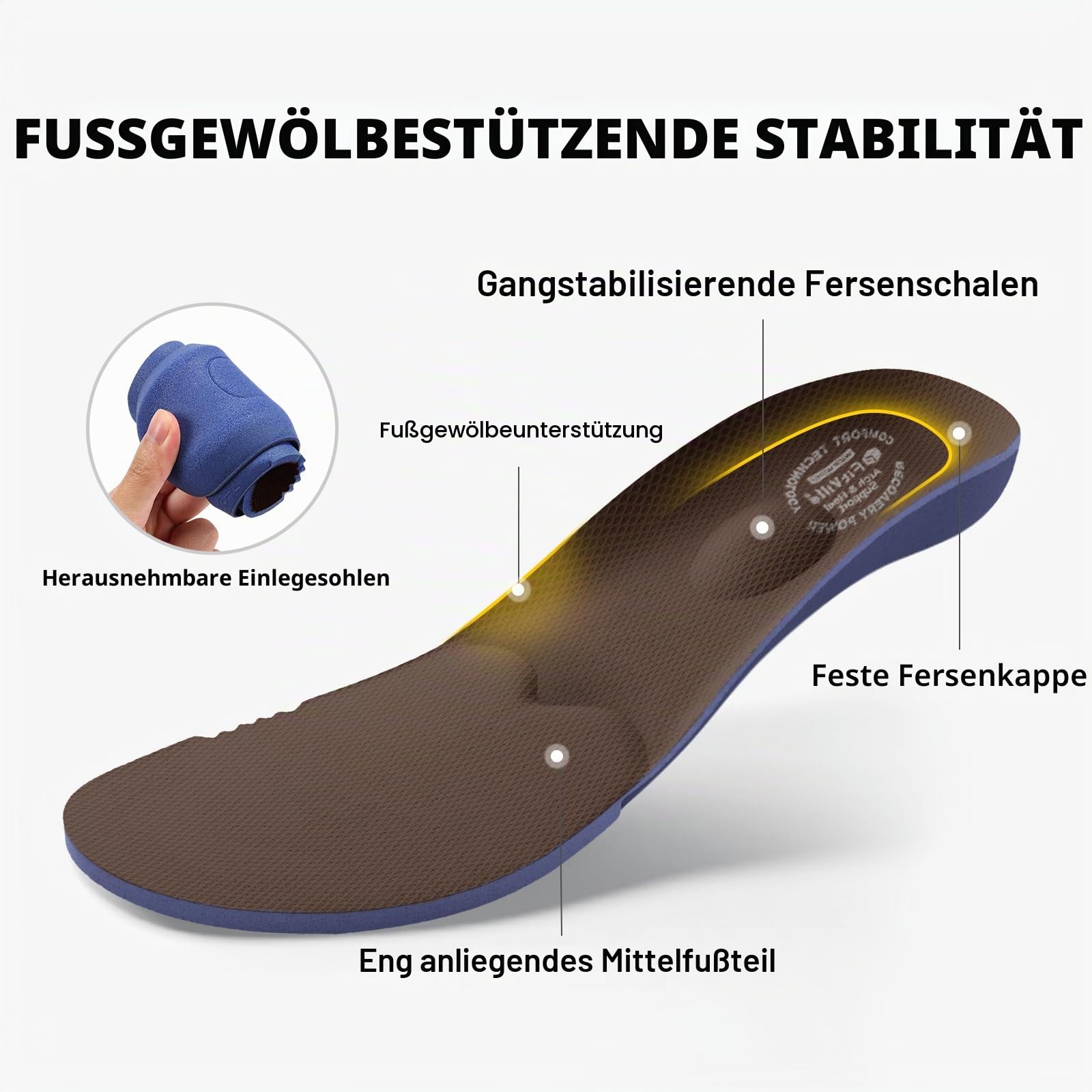 FitVille Wanderschuhe Herren Extra Breit Wasserdicht Trekkingschuhe Outdoorschuhe rutschfeste Knöchel Bergschuhe Atmungsaktiv Leicht Walkingschuhe Weite Sneaker Hiking Shoes Braun 43 EU Weit 4