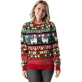 LED Ugly Christmas Sweater for Women, Unisex Men Xmas Pullover with Light for Party Festive 21002 X-Large