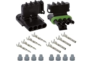 3 Sets of CustomConnectorKits Genuine Delphi (Aptiv) Weather Pack Single Assembly Kits (14-16 AWG, 4 Way)