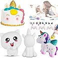 Paint Your Own Squishy Sensory Toys, 4 DIY Squishy Slow Rising Relieves Stress and Anxiety Fidget Toy for Children Adults, 3D Blank Arts& Crafts Squishies DIY Dessert & Animal Squishy Painting Toys