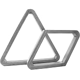 GSE Deluxe Solid Wood 8-Ball Triangle / 9-Ball Diamond Pool Ball Racks | For 2-1/4" Pool Balls, Heavy Duty Solid Wood, Thicker Corner, Pool Table Ball Holder Positioning Rack, Pool Table Accessories