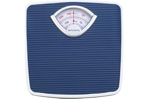 SmartHeart Analog Body Weight Scale | Mechanical Scale | 286 lbs / 130 kg Capacity | Non-Skid Platform | Easy Dial Calibration | No Batteries Needed